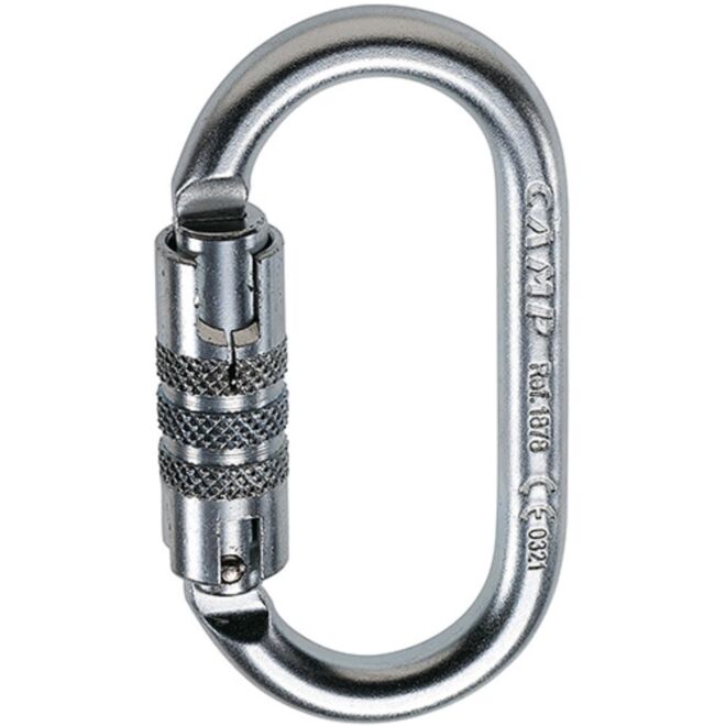 CAMP Oval Pro 2Lock doppelt beweglicher Karabiner für Arbeiten in der Höhe