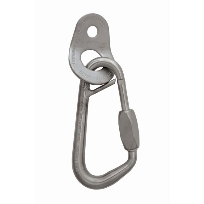 Raumer Placchetta inox Wing Ø10 + Moschettone Ring Safety 13 Version Marina