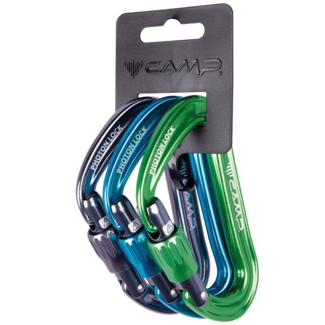 CAMP Set 3 Photon Lock 3er Pack Karabiner mit Schraubverschluss Klettern