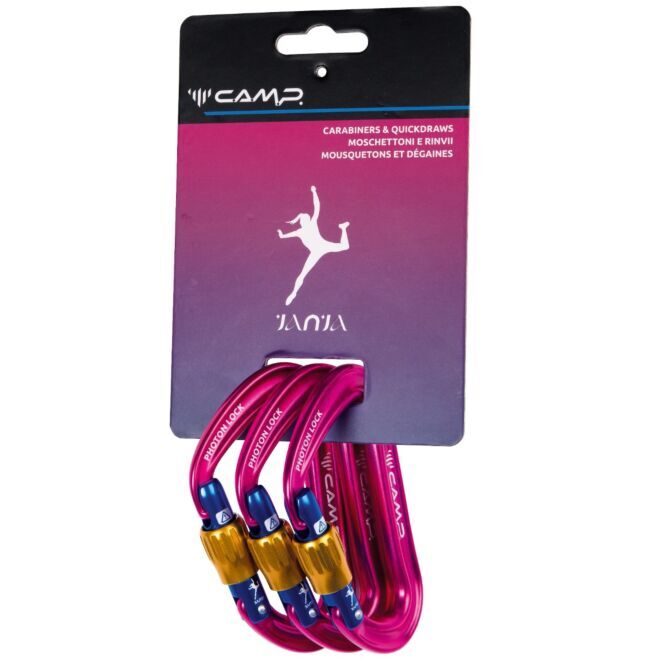CAMP Set 3 Photon Lock Janja Kletterkarabiner mit Schraubverschluss