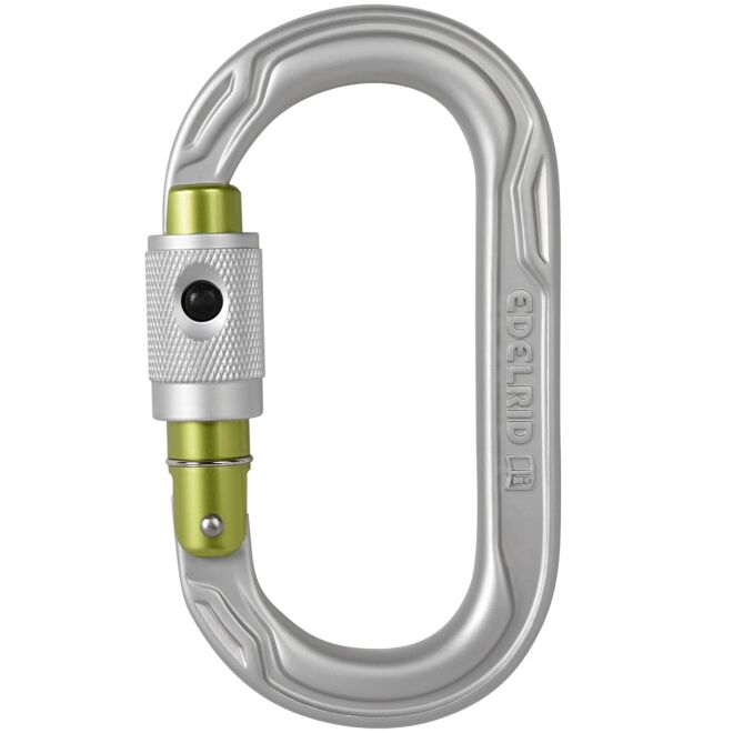 Edelrid Oval Power 2500 Permalock karabiner mit Schraubverschluss klettern