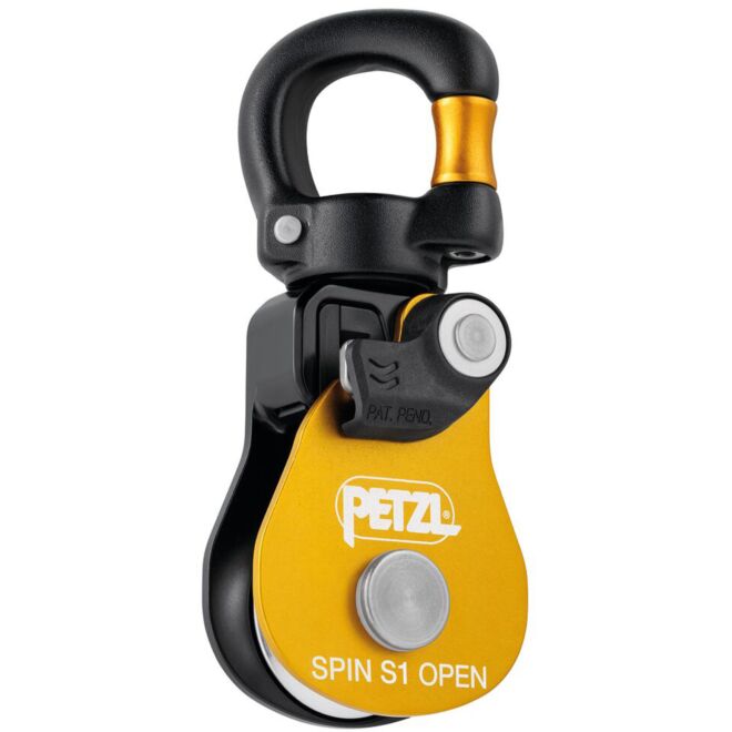 Petzl Spin S1 Open einfache Seilrolle für Arbeiten in der Höhe