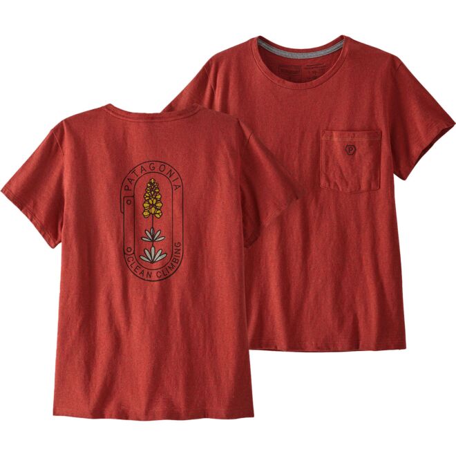 Patagonia W's Clean Climb Bloom Pocket Responsibili-Tee T-Shirt Damen