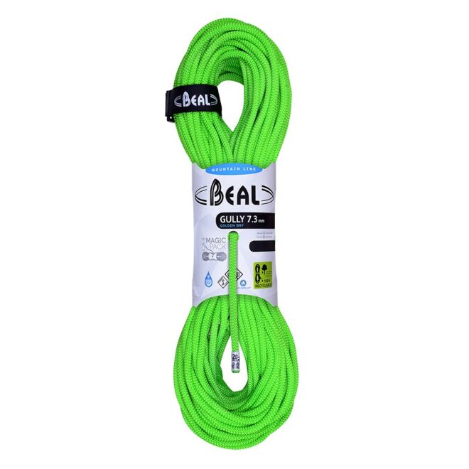 Beal Gully 7.3 mm Unicore Golden Dry halbe Kletterseil