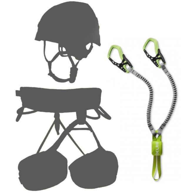 Oliunìd Deal Kit Edelrid Cable Kit VI Set Ferrata + Helm und Gurt Set Via Ferrata