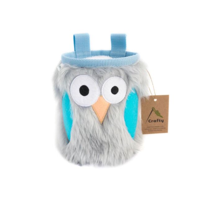 Crafty Climbing Forget-Me-Not Furry Owl magnesitbeutel