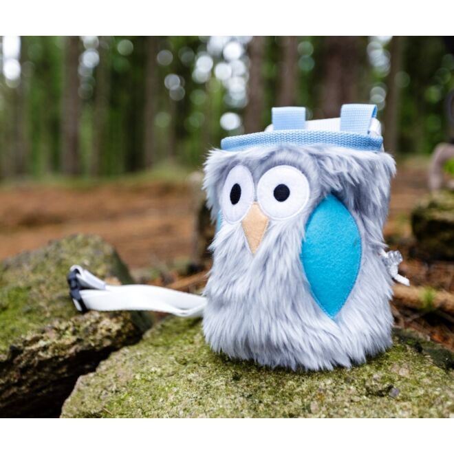 Crafty Climbing Forget-Me-Not Furry Owl magnesitbeutel