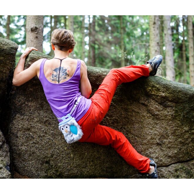 Crafty Climbing Forget-Me-Not Furry Owl magnesitbeutel