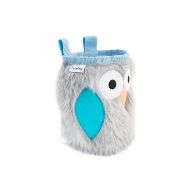 Crafty Climbing Forget-Me-Not Furry Owl magnesitbeutel