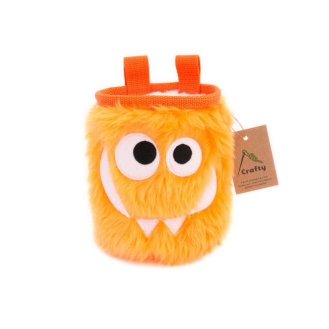 Crafty Climbing Tangerine Foodie Monster magnesitbeutel