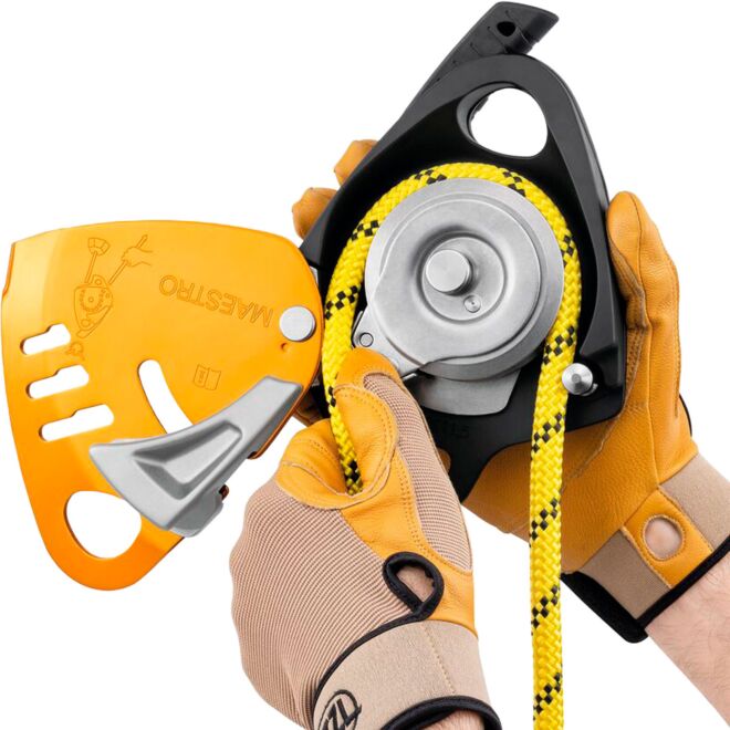 Petzl Maestro S abseilgerät mit blockierender rolle für rettung