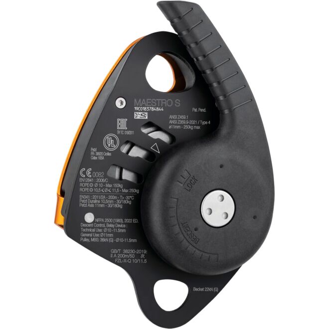 Petzl Maestro S abseilgerät mit blockierender rolle für rettung