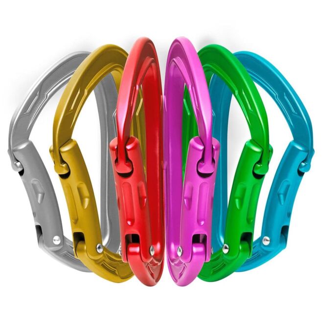 Edelrid Mission Sixpack set 6 Kletterkarabiner mit gebogenem Verschluss