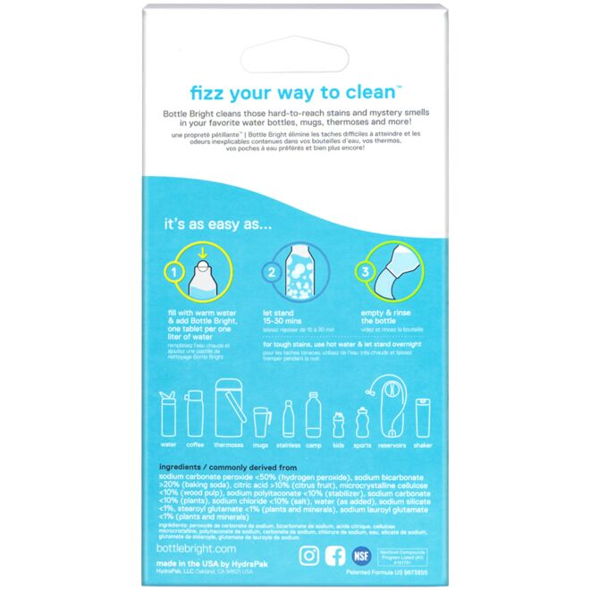 HydraPak Bottle Bright Reinigungstabletten Reinigungstabletten für Wasserflaschen