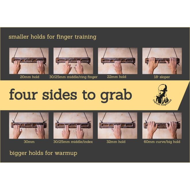 Captain Fingerfood Hangboard 180° Trainingsboard portabel