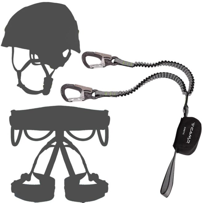 Oliunìd Deal Kit CAMP Kinetic Rewind Klettersteigset + Helm und Gurt Klettersteig