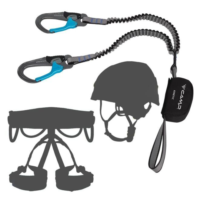 Oliunìd Deal Kit CAMP Kinetic Rewind Pro via ferrata set + Helm und Gurt via ferrata kit