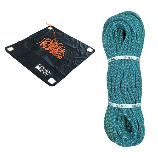 Oliunìd Kit Lampo 9.7 mm + Golden Rock Rope Tarp Seiltrageplane