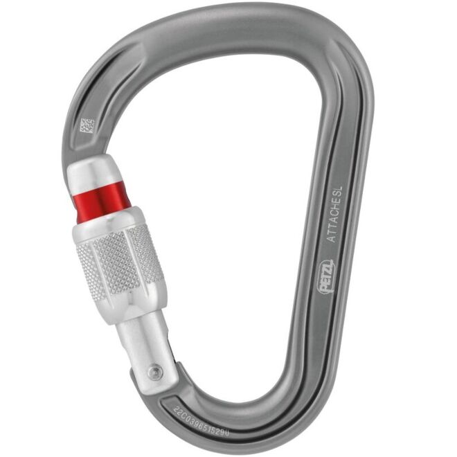 Petzl Attache climbing carabiner with screw lock