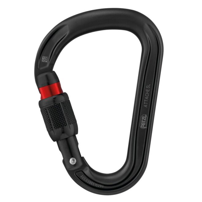 Petzl Attache climbing carabiner with screw lock