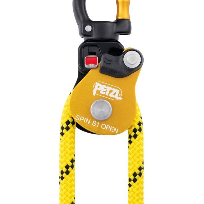 Petzl Spin S1 Open einfache Seilrolle für Arbeiten in der Höhe