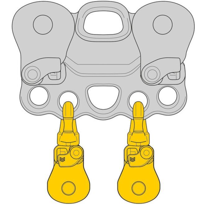 Petzl Spin S1 Open einfache Seilrolle für Arbeiten in der Höhe
