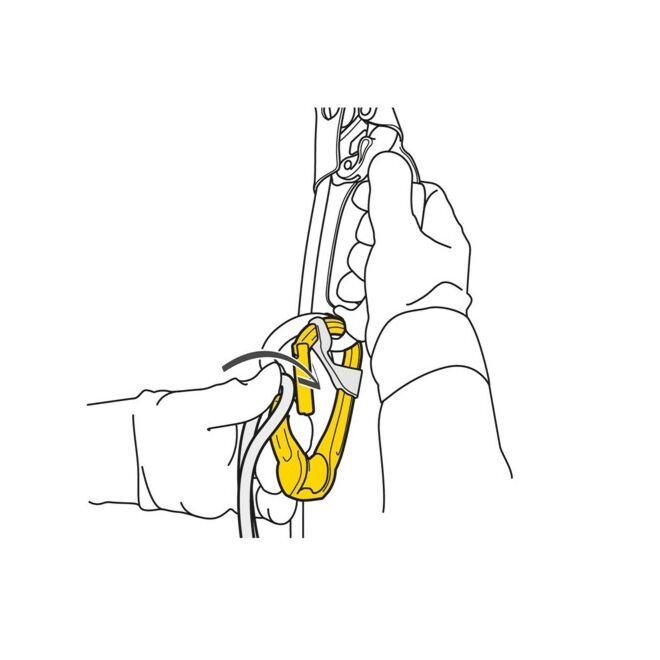Petzl Rollclip A Karrabiner mit geradem Hebel für Arbeiten in der Höhe