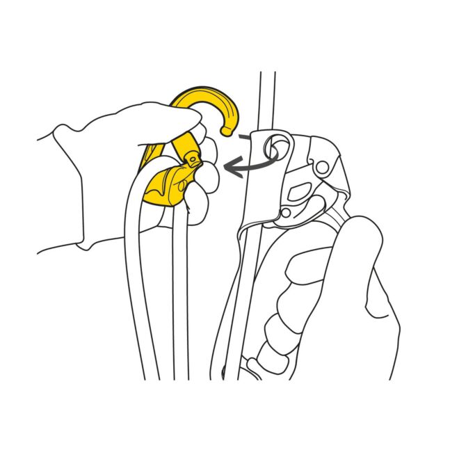 Petzl Rollclip Z karabiner mit schraubverschluss für arbeiten in der höhe