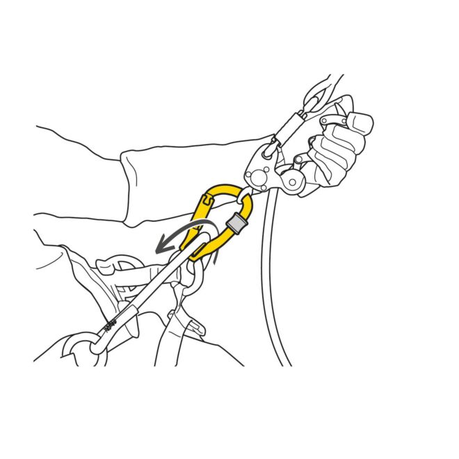 Petzl Rollclip Z karabiner mit schraubverschluss für arbeiten in der höhe