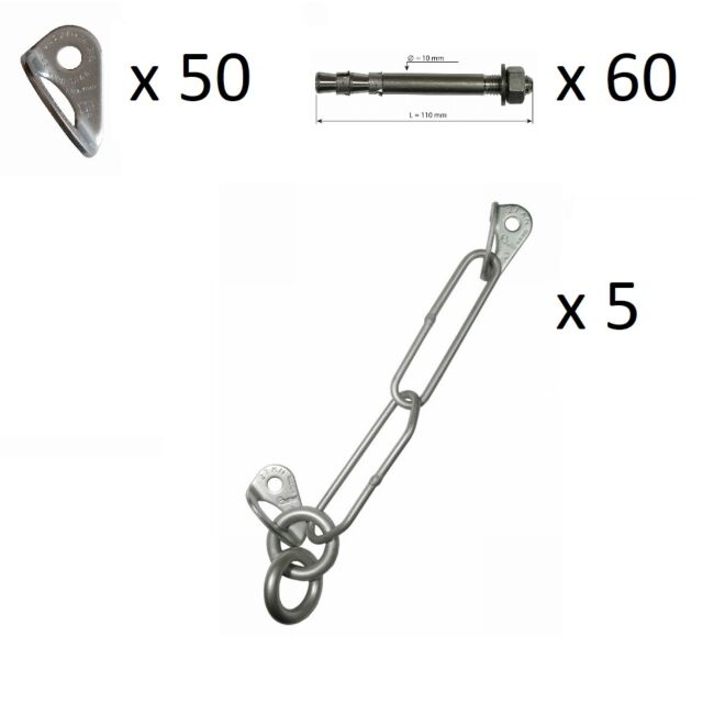 Oliunìd Kit bohrgerät ketten doppelloch plättchen nägel x5