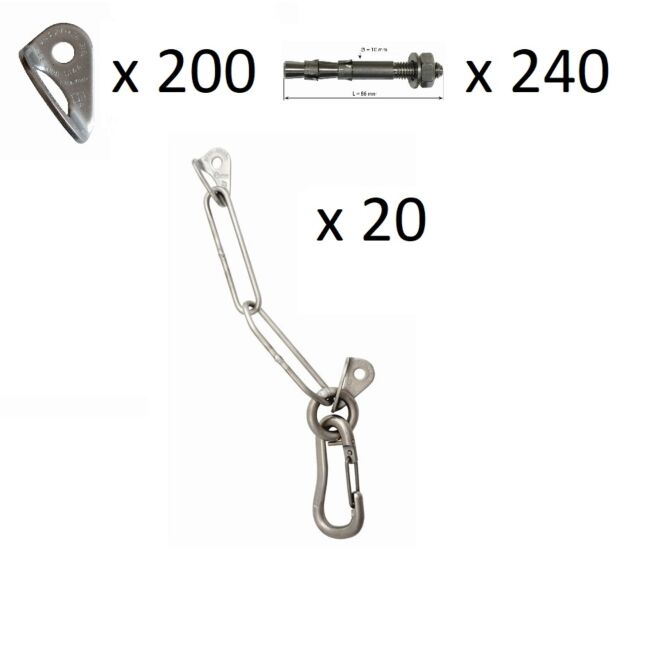 Oliunìd Kit bohrplatten ketten nägel x20