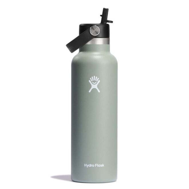 Hydro Flask 21 OZ (621 ml) Standard Mouth mit Flex Straw Cap isolierte Flasche