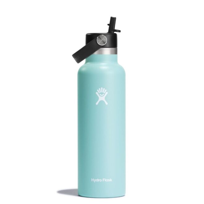 Hydro Flask 21 OZ (621 ml) Standard Mouth mit Flex Straw Cap isolierte Flasche
