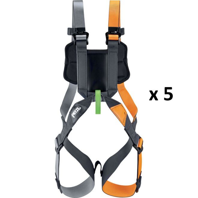 Petzl Simba Climbing (Packung mit 5) vollständiges Klettergeschirr für Kinder