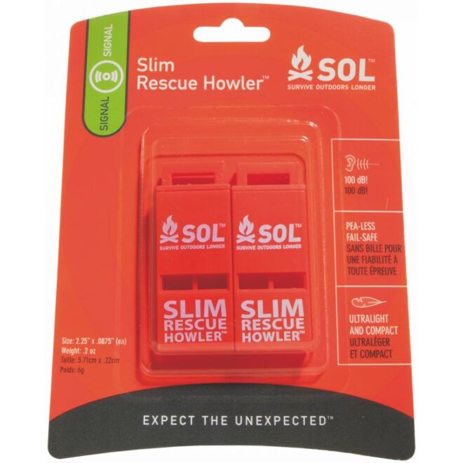 SOL Slim Rescue Howler Whistle Notfallpfeifenpaar