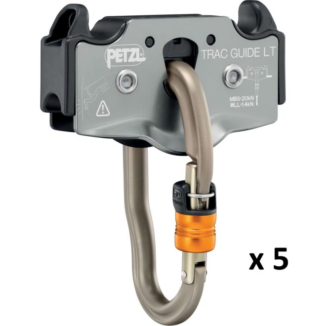 Petzl Trac Guide LT (Packung mit 5) Abenteuerpark Rolle