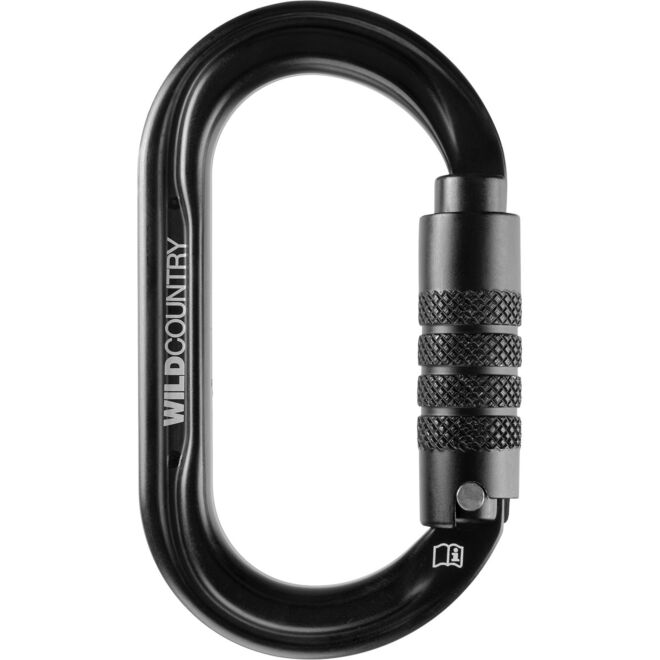 Wild Country Wild Oval Trilock dreifach bewegliche Karabiner zum Klettern