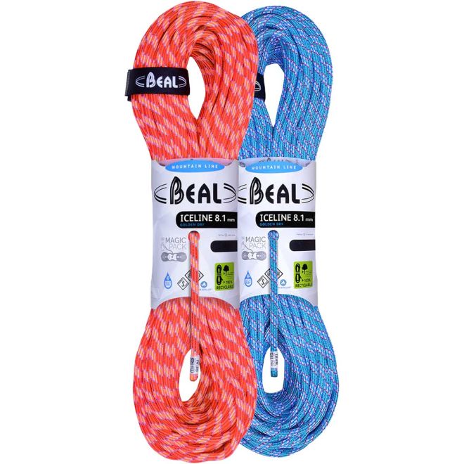 Beal Ice Line 8.1mm Unicore Golden Dry Pack halbe Seil Klettern
